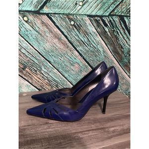 NEW Giannini Bini Blue Heels Size 8M ~ Needs Heel Tap Replaced 🌿🌷